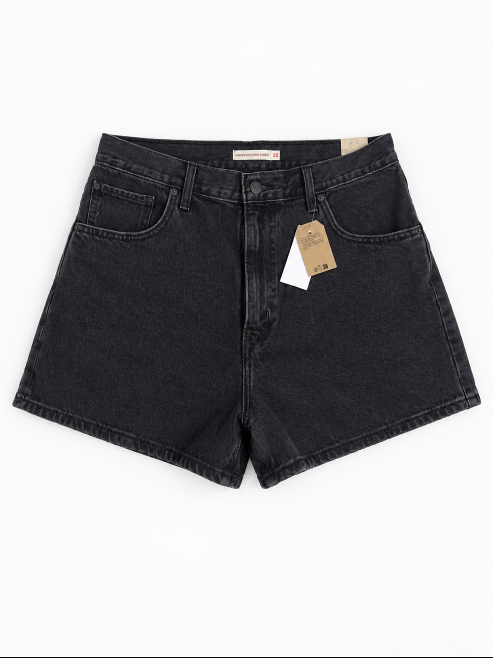 Levi's Black High-Rise Denim Shorts